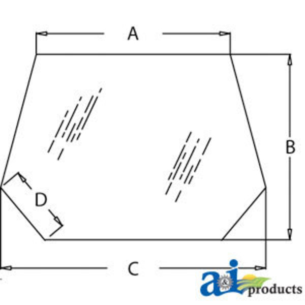 A & I Products Glass, Rear, Upper 66" x47" x4" A-82852200